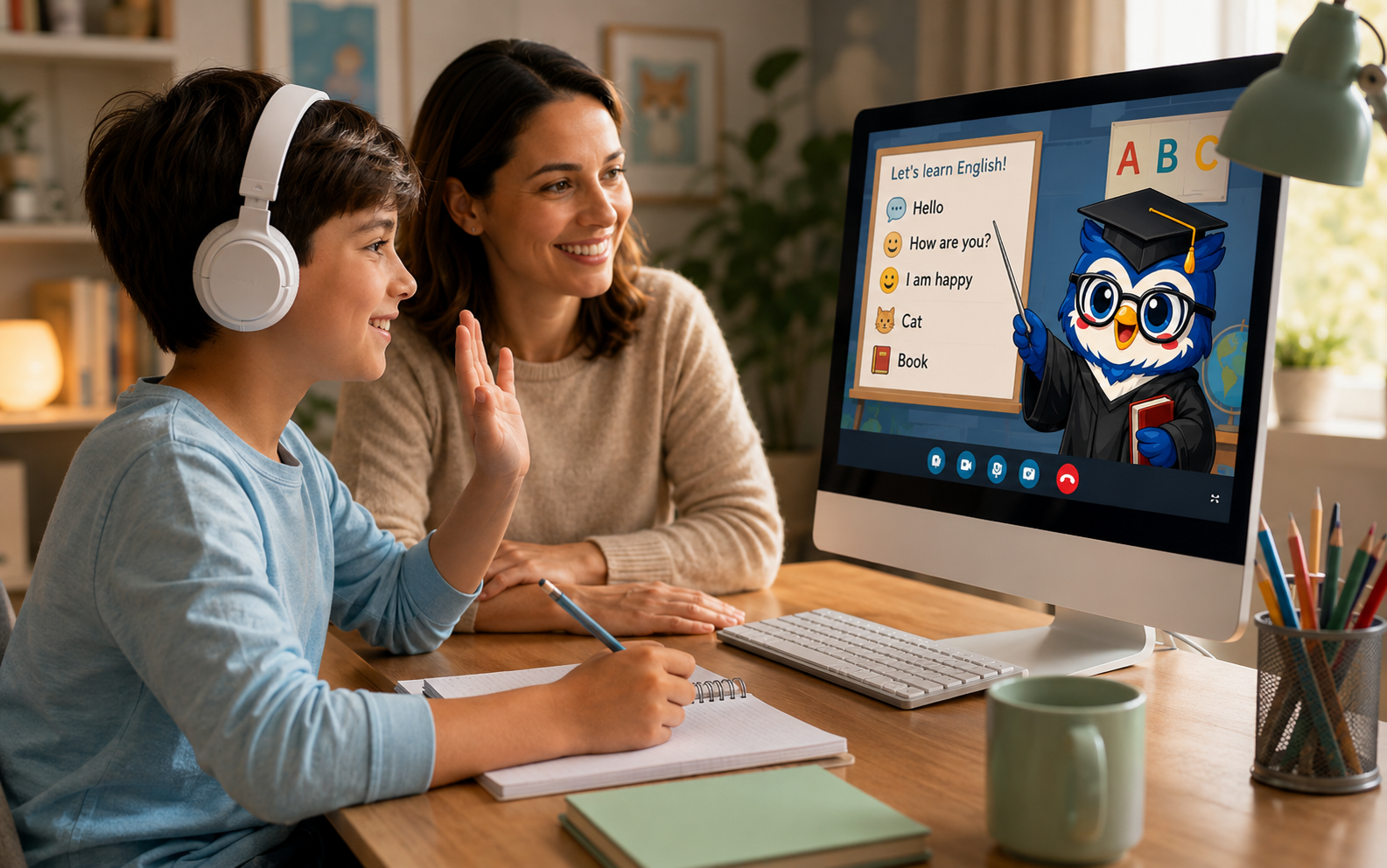 Familia acompañando el aprendizaje